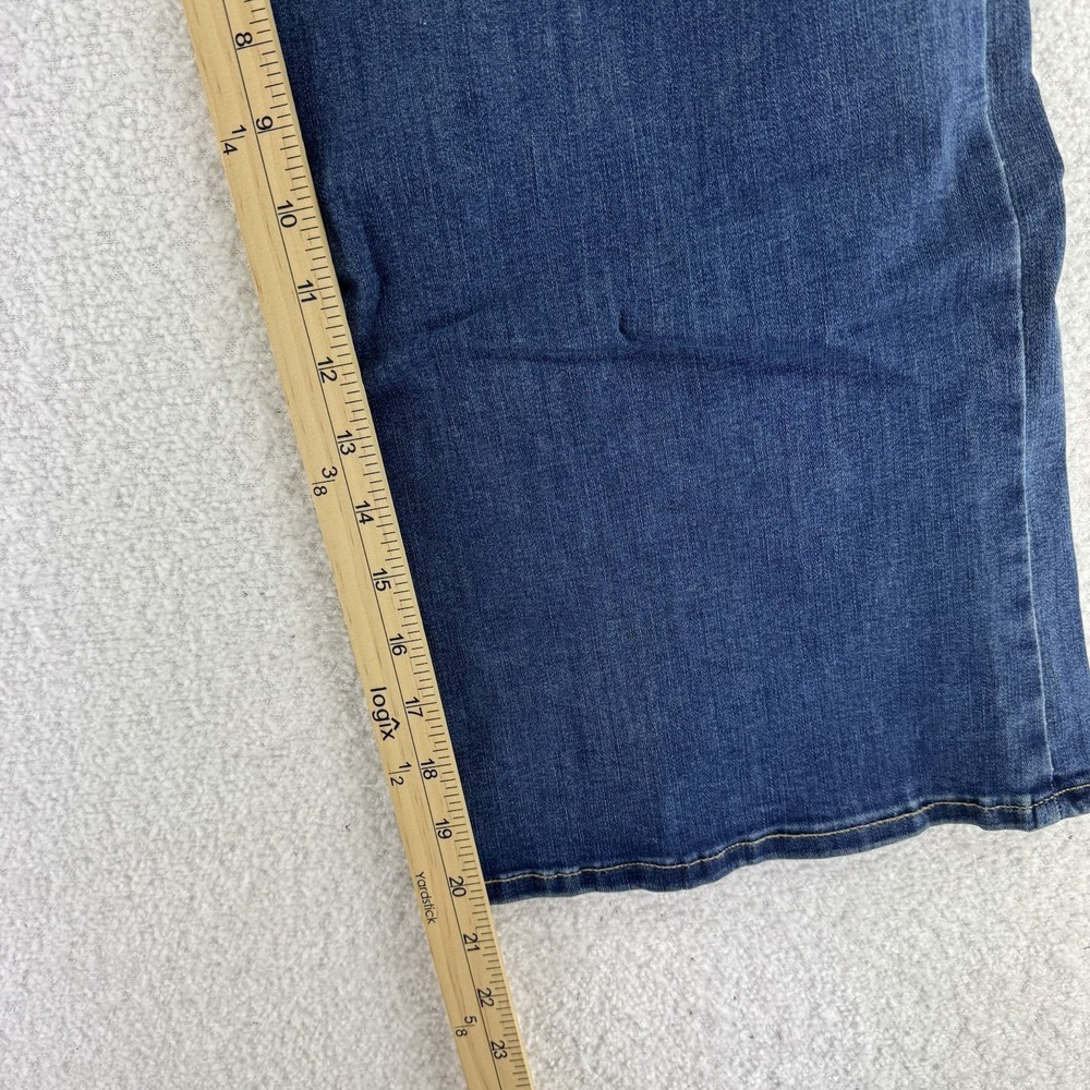 NYDJ Cool Embrace Wide Leg Denim Crop Jeans 8P Seredipity Blue - Picture 11 of 12